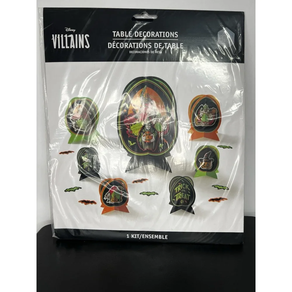 NEW Disney Villains Halloween Haunted House‎ Carnival Table Decor Kit